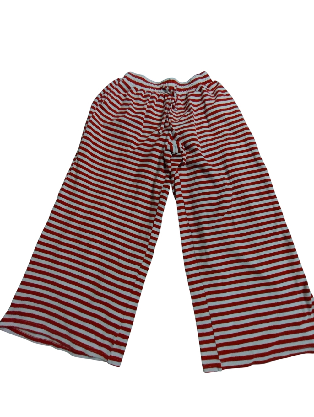 GUC LuLu Mac Striped Red & White Wide-Leg Lounge Pants Small Comfy Festive